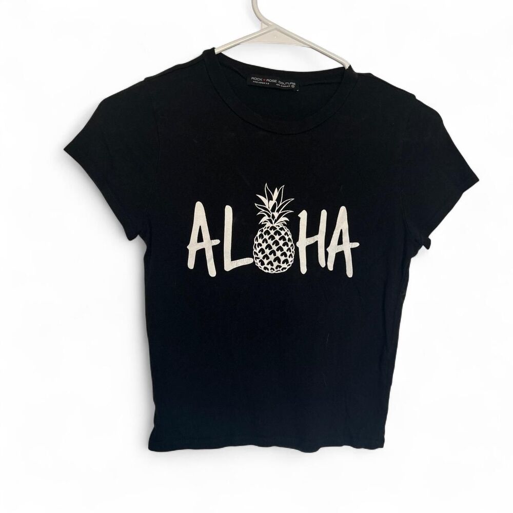 Rock Rose Women's Black Crop-top